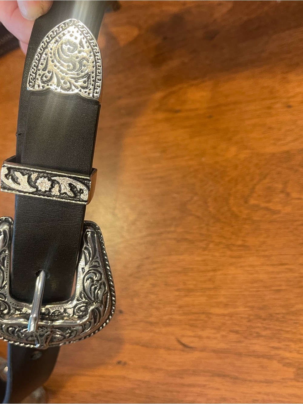 INDIGOLUSH Mexico Mini Western Double Buckle Black Silver - Picture 7 of 8